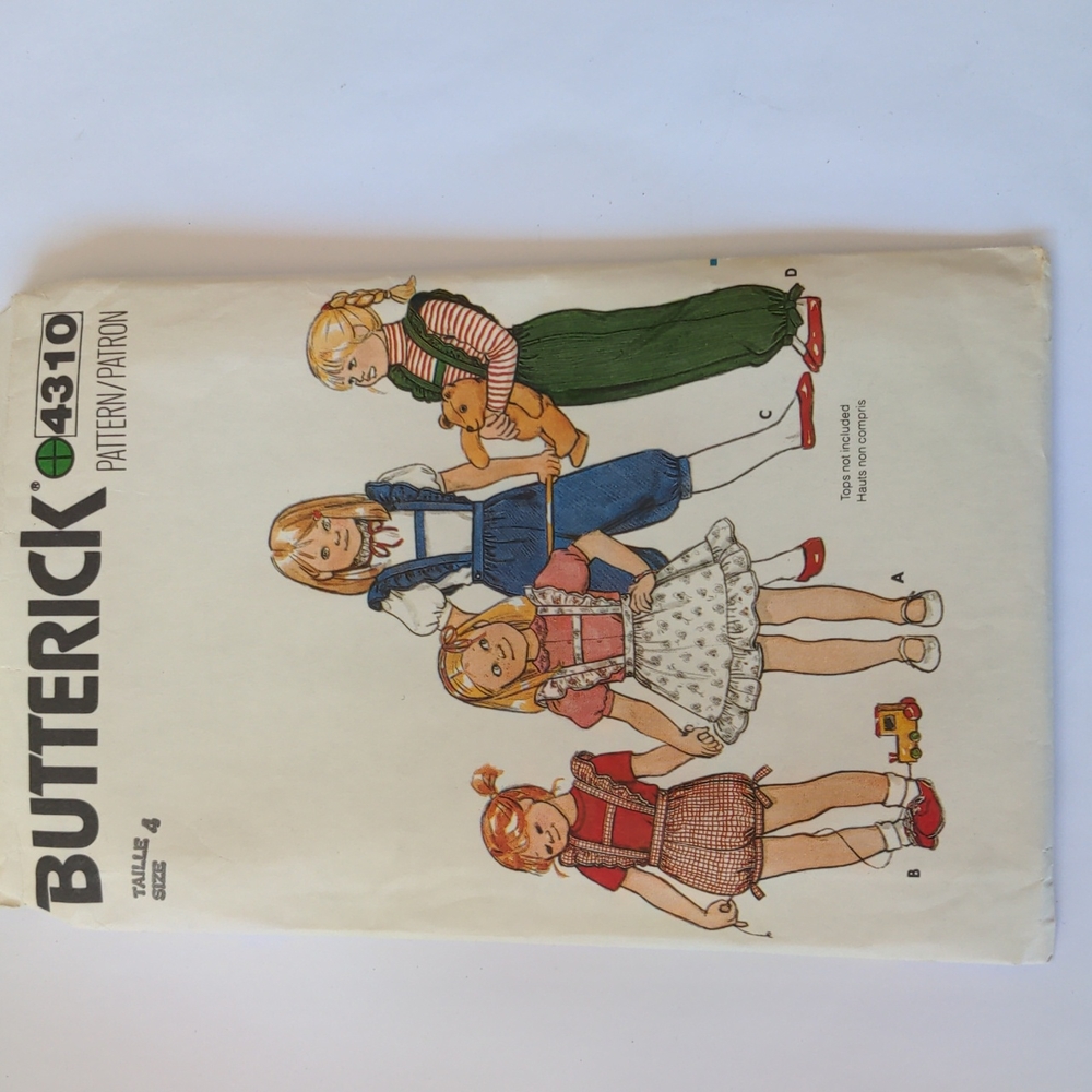 Butterick 4310 vintage sewing pattern sz 4